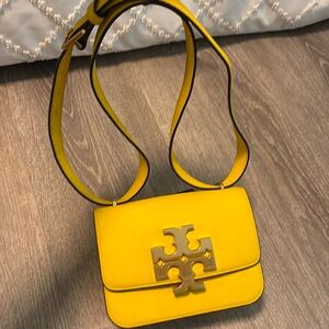Tory Burch yellow Small Eleanor Leather Shoulder Bag